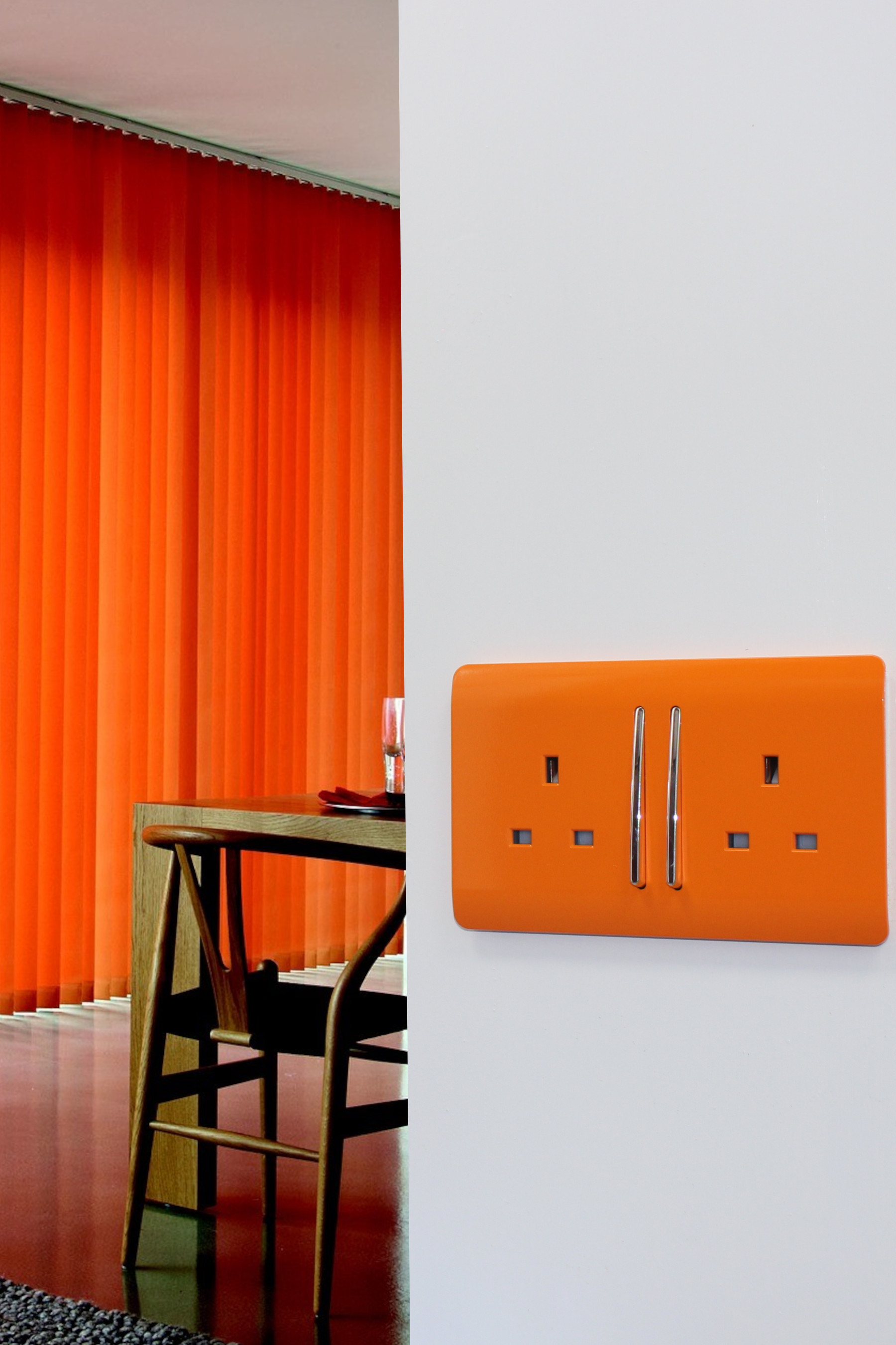 Orange Wiring Accessories Trendi Decorative Screwless